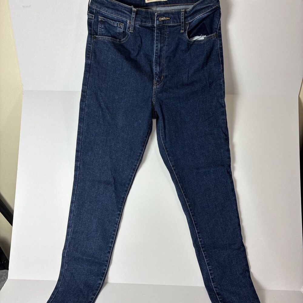 Levi Strauss Mile High High Rise Super Skinny Dark Wash Blue Denim 32x30